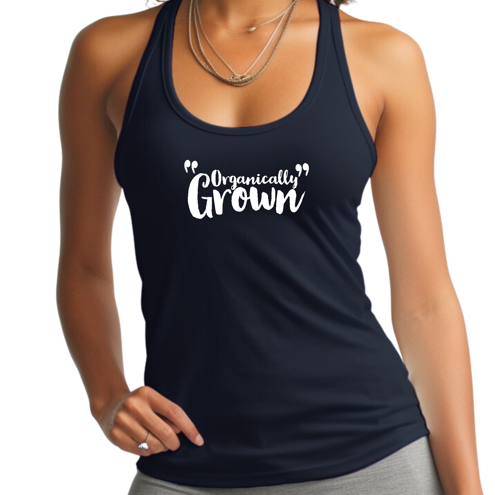 Womens Fitness Tank Top Graphic T-shirt Organically Grown -