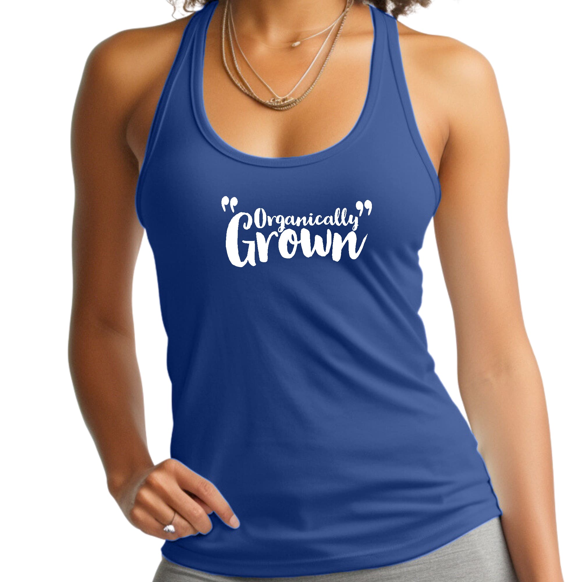 Womens Fitness Tank Top Graphic T-shirt Organically Grown -