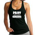 Womens Fitness Tank Top Graphic T-shirt - Pray Without Ceasing