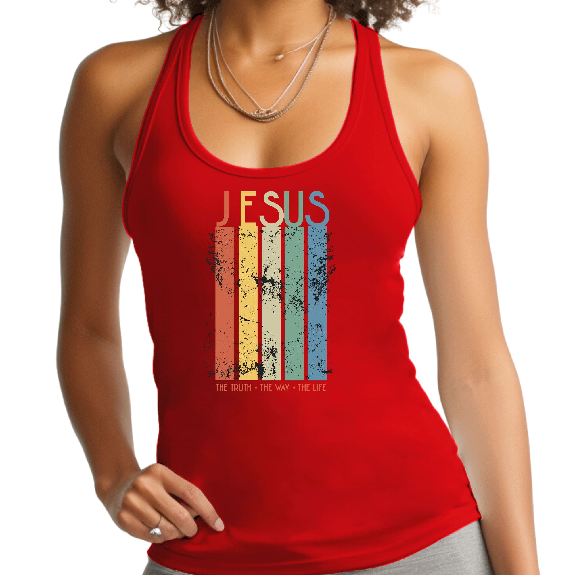 Womens Fitness Tank Top Graphic T-shirt - the Truth the Way the Life