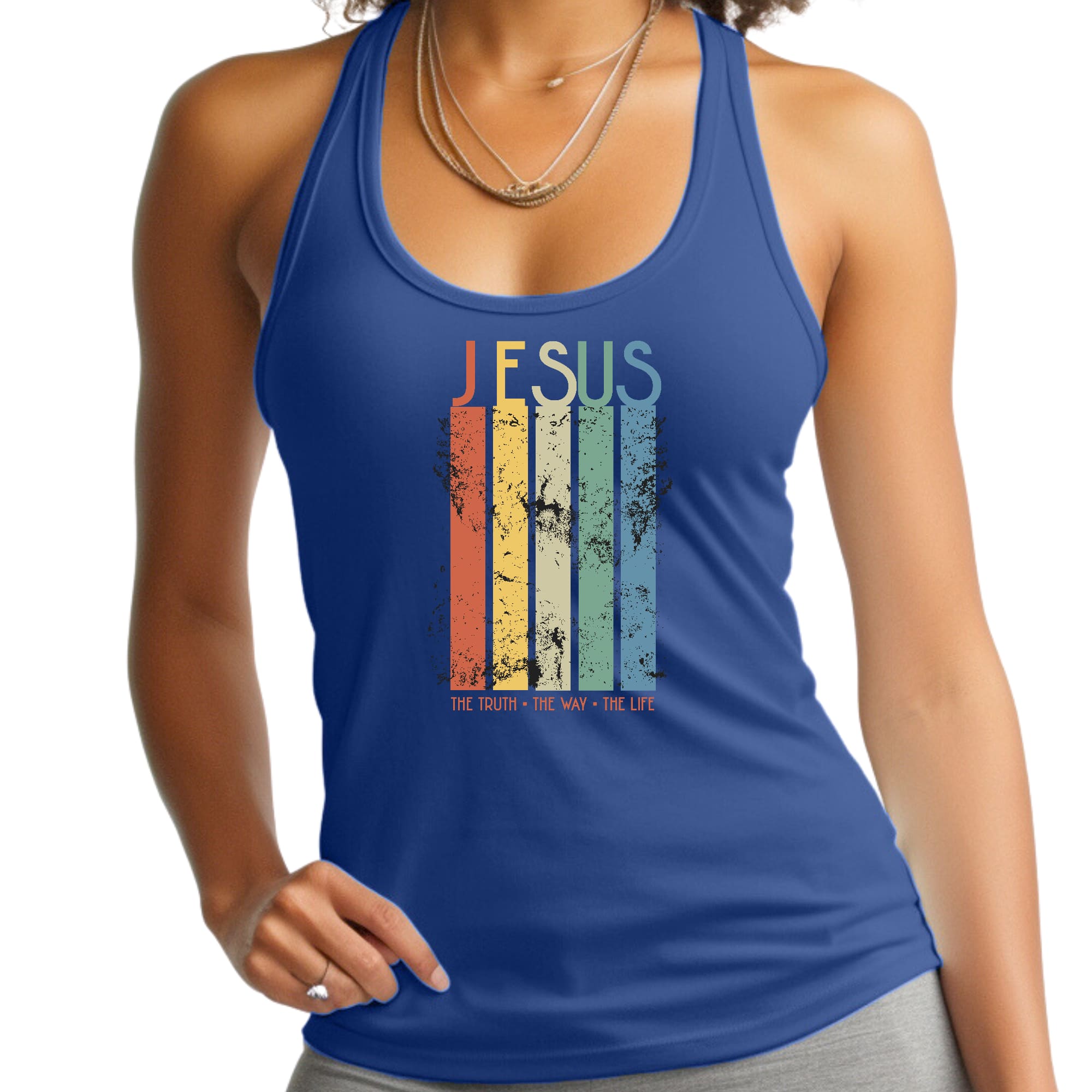 Womens Fitness Tank Top Graphic T-shirt - the Truth the Way the Life