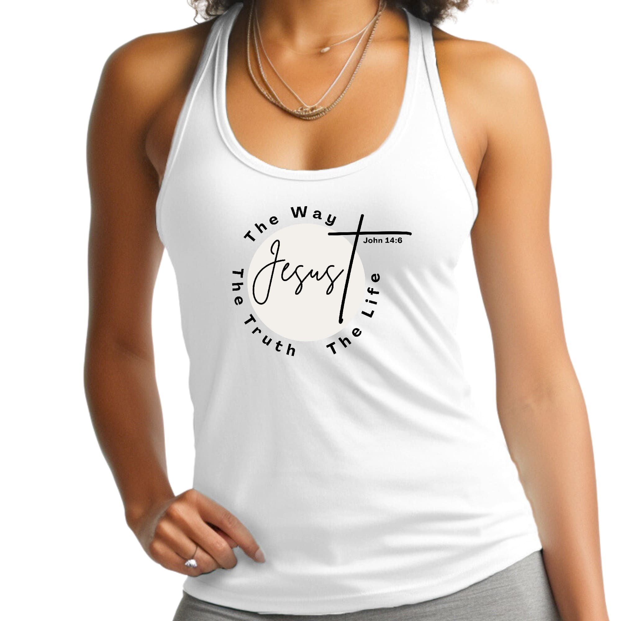 Womens Fitness Tank Top Graphic T-shirt - the Truth the Way the Life