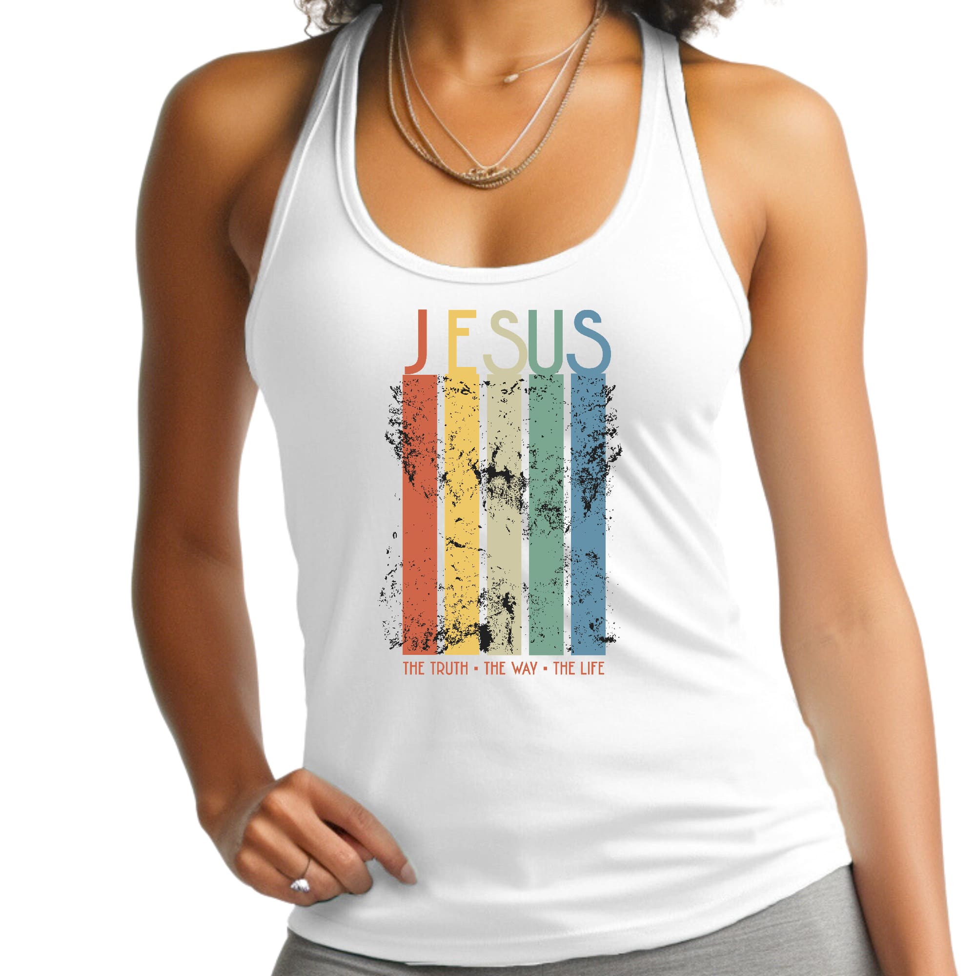 Womens Fitness Tank Top Graphic T-shirt - the Truth the Way the Life