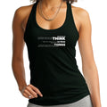 Womens Fitness Tank Top Graphic T-shirt Think on these Things