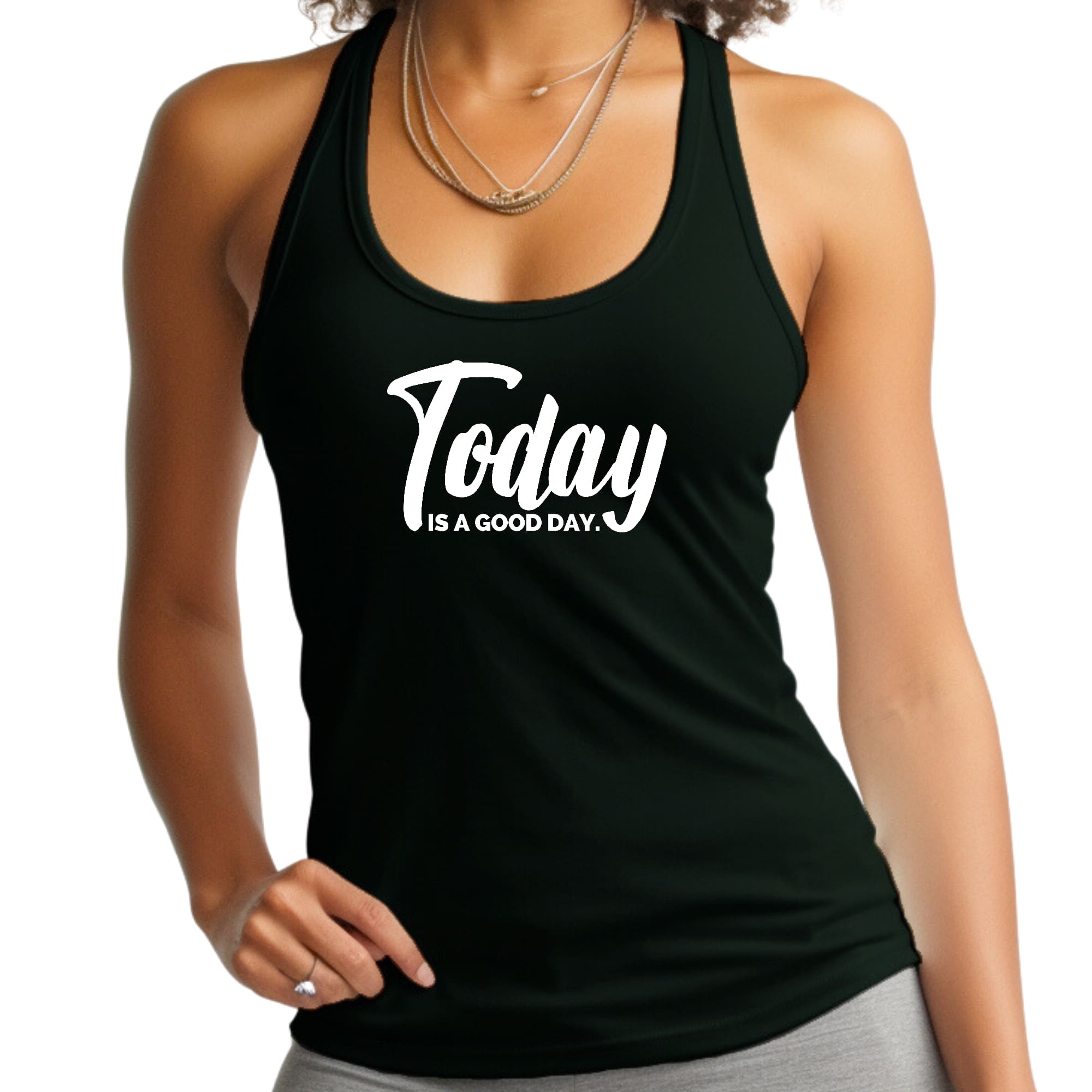 Womens Fitness Tank Top Graphic T-shirt Today is a Good Day