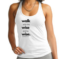 Womens Fitness Tank Top Graphic T-shirt - Walk with the Wise