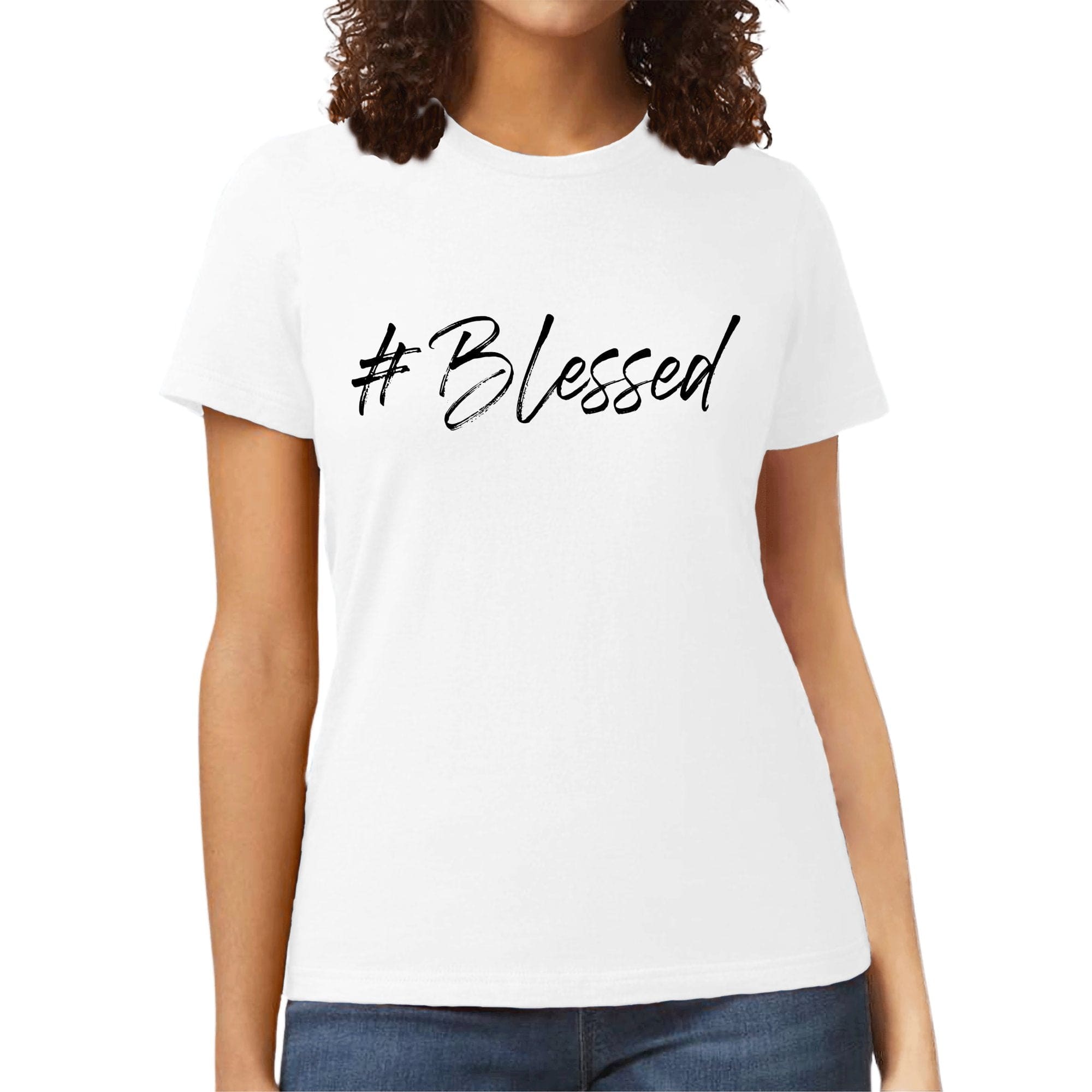 Womens Graphic T-shirt - #blessed