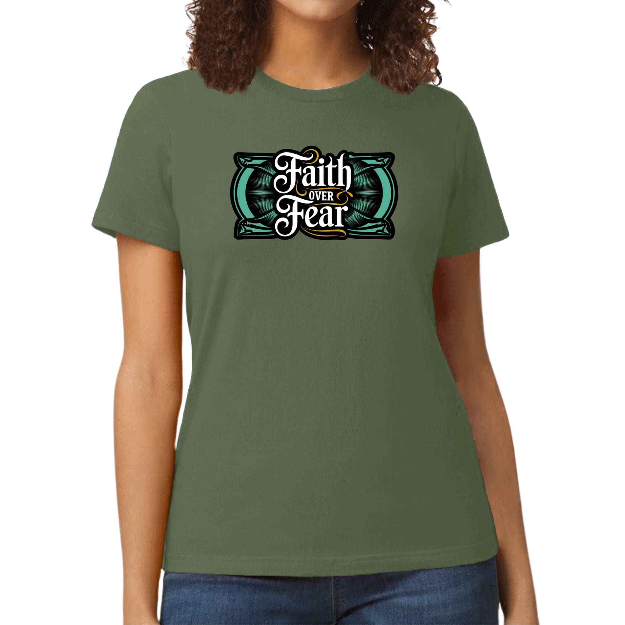 Womens Graphic T-shirt - Faith Over Fear