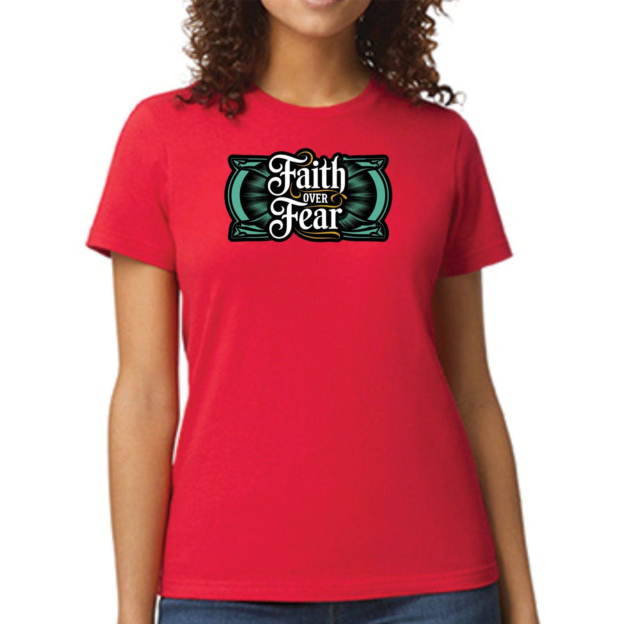 Womens Graphic T-shirt - Faith Over Fear