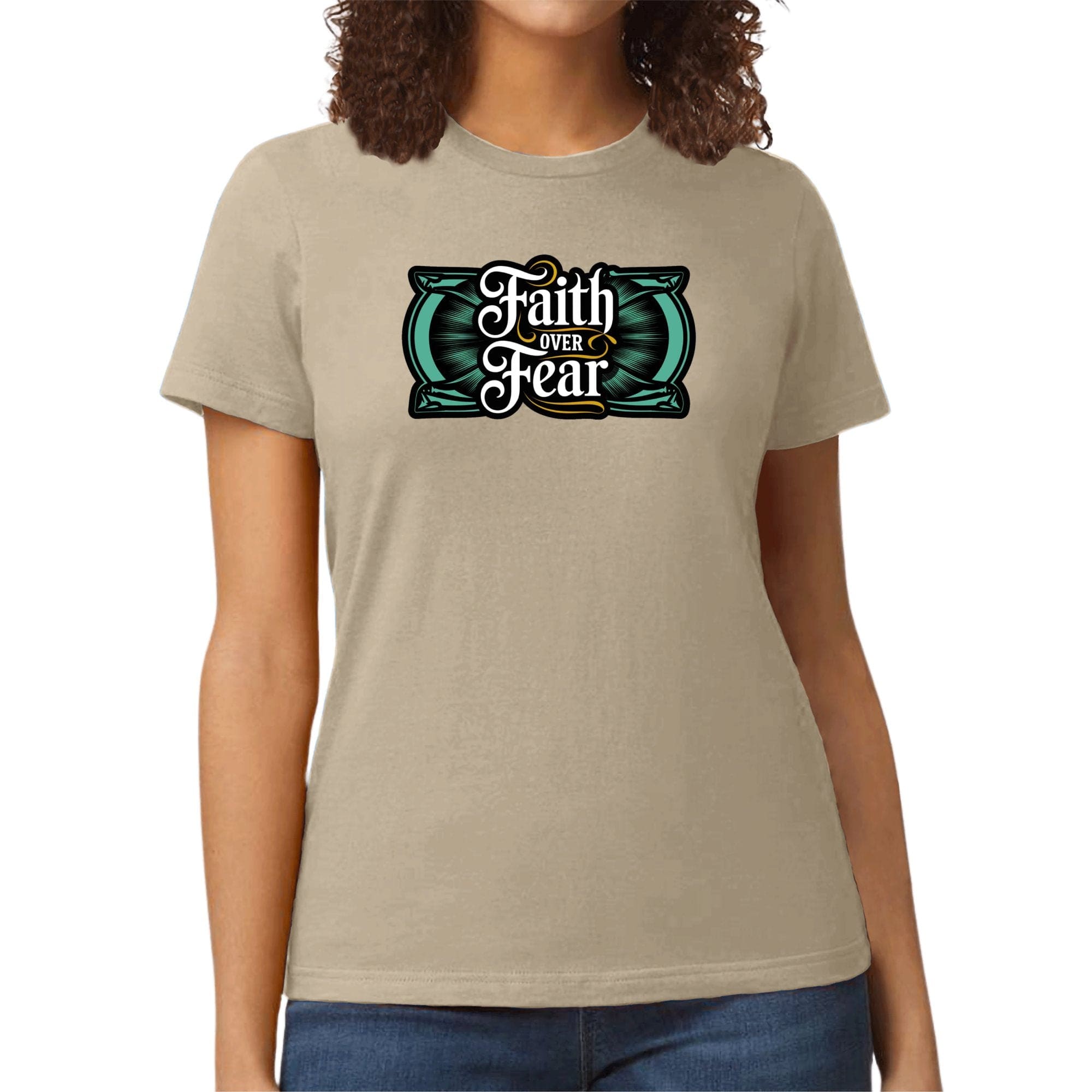Womens Graphic T-shirt - Faith Over Fear