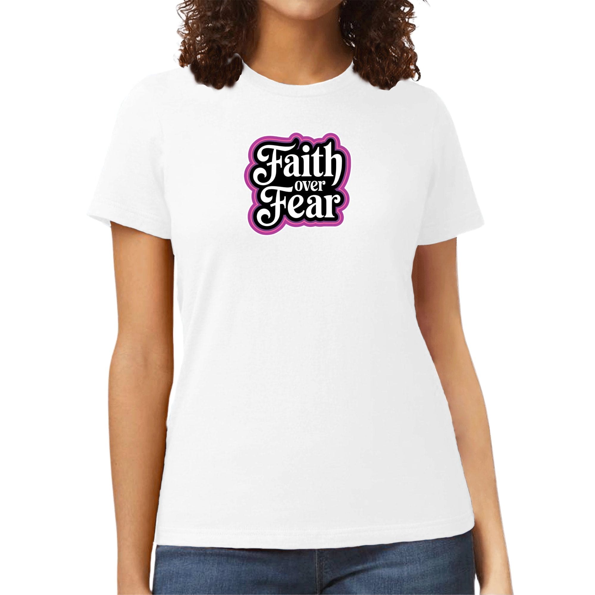 Womens Graphic T-shirt - Faith Over Fear