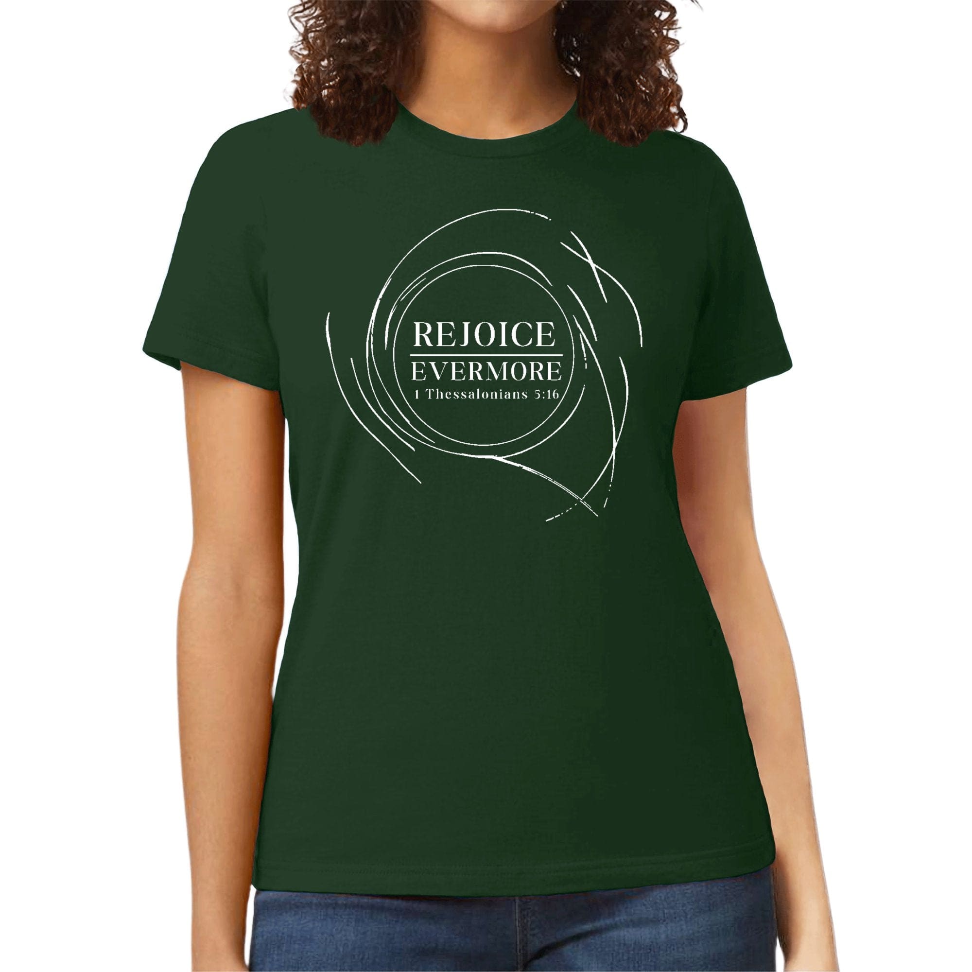 Womens Graphic T-shirt - Rejoice Evermore