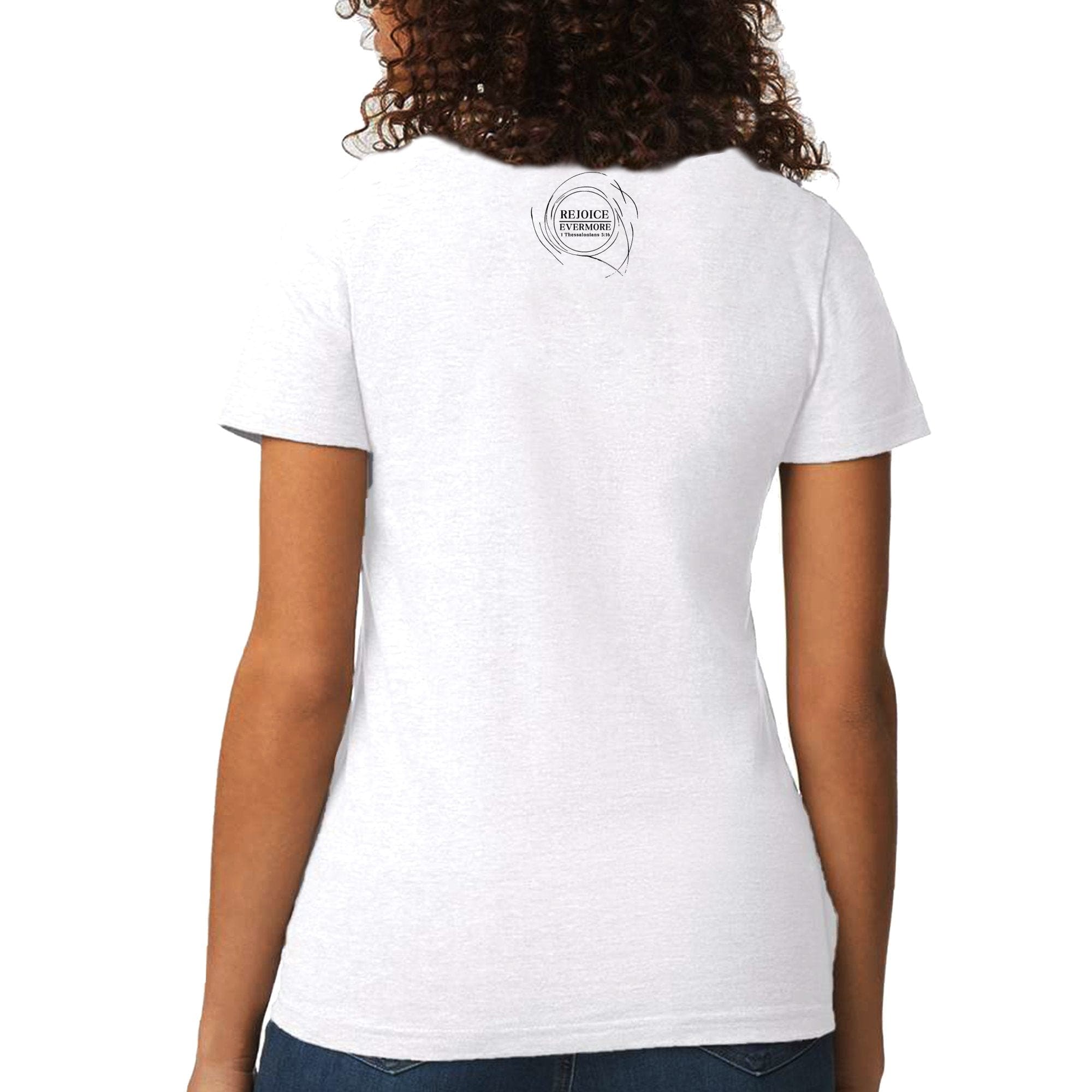 Womens Graphic T-shirt - Rejoice Evermore