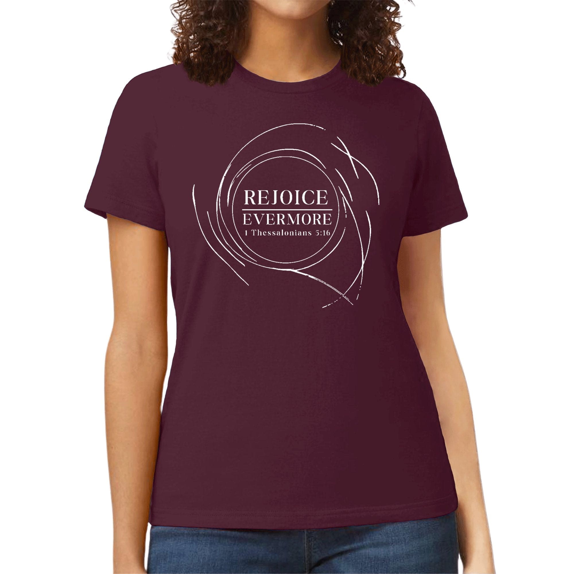 Womens Graphic T-shirt - Rejoice Evermore
