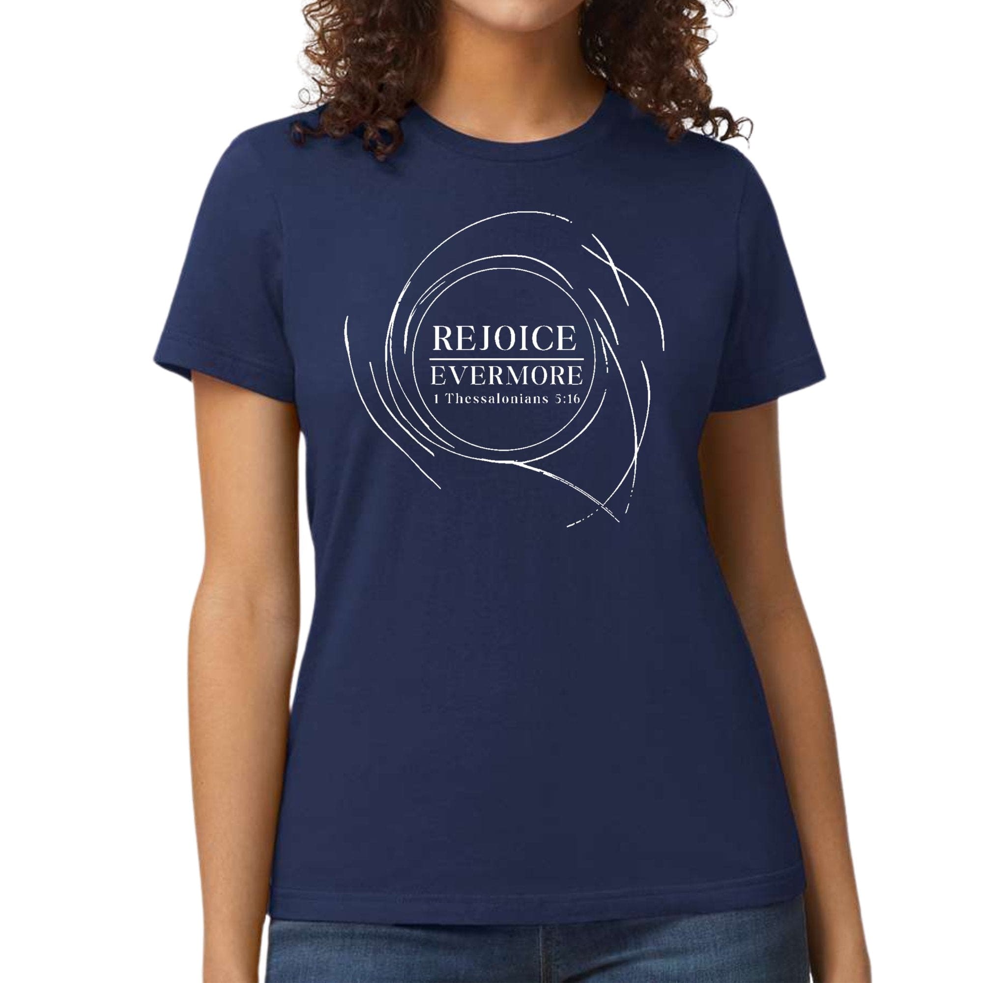 Womens Graphic T-shirt - Rejoice Evermore