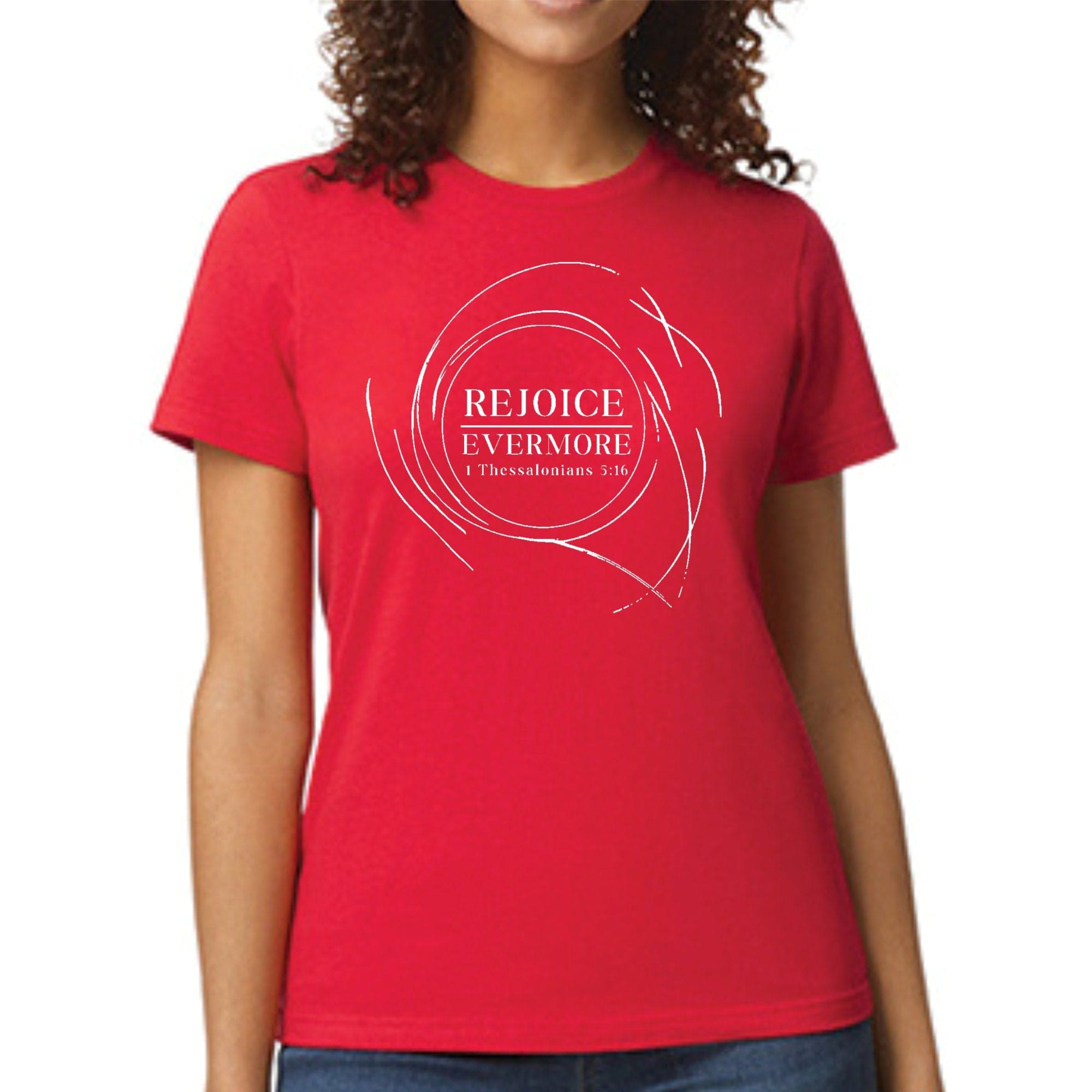 Womens Graphic T-shirt - Rejoice Evermore