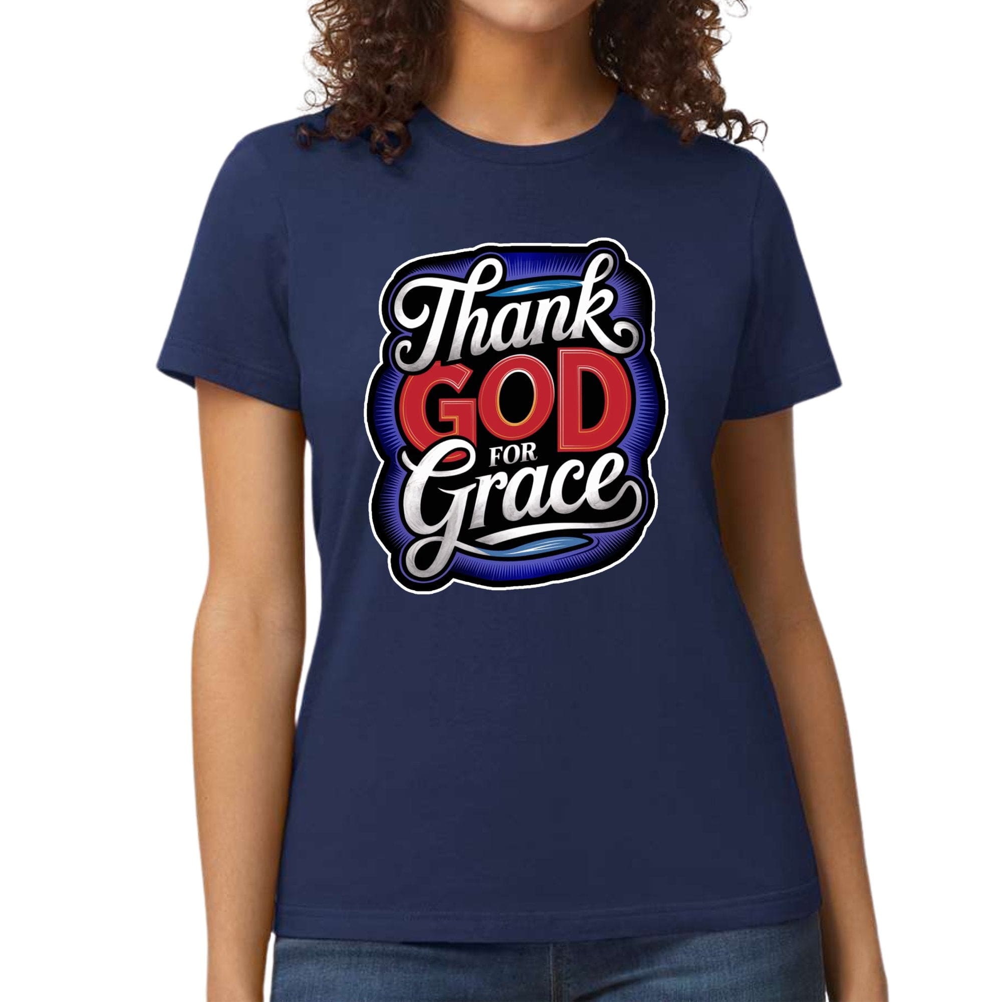 Womens Graphic T-shirt - Thank God for Grace