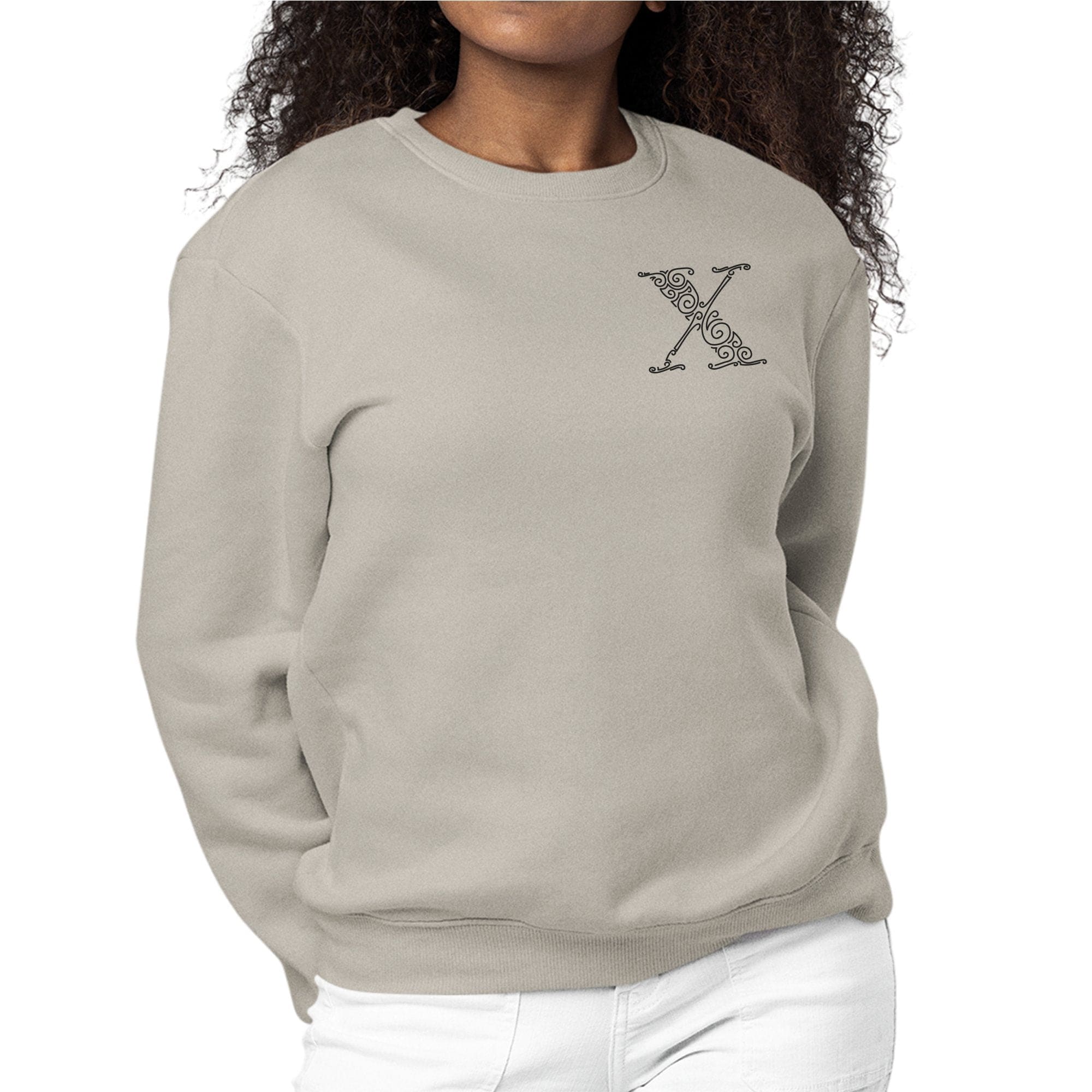 Womens Monogram Sweatshirt - x Initial