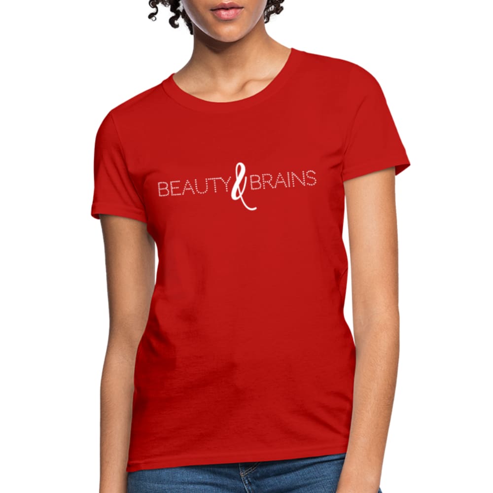 Womens T-shirt - Beauty and Brains Tee